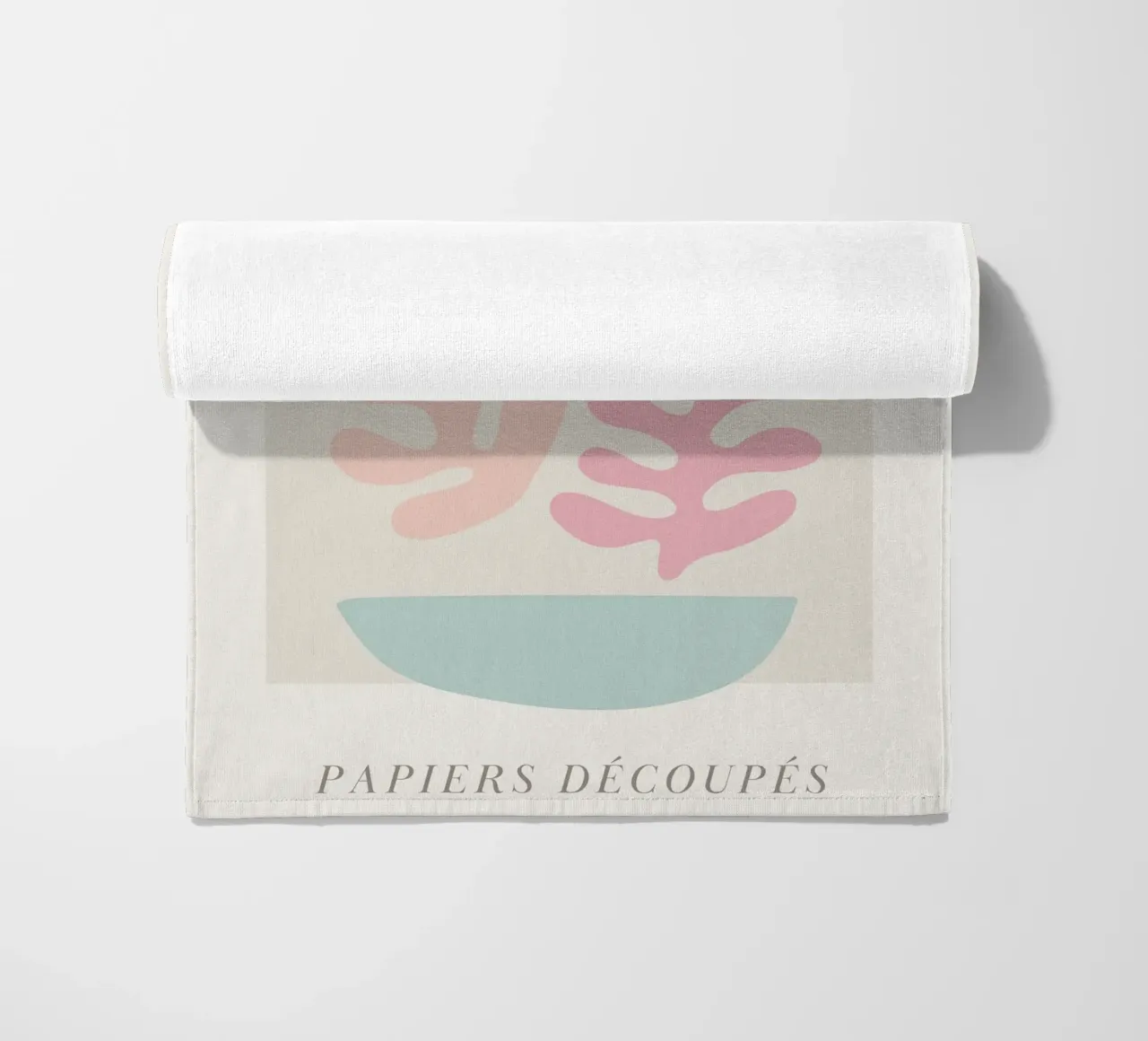 Colourful abstract leaf motif - Modern art print beach towel by Whole©
