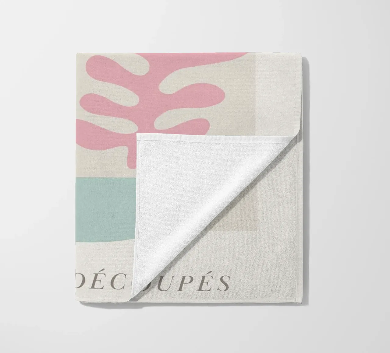 Colourful abstract leaf motif - Modern art print beach towel by Whole©