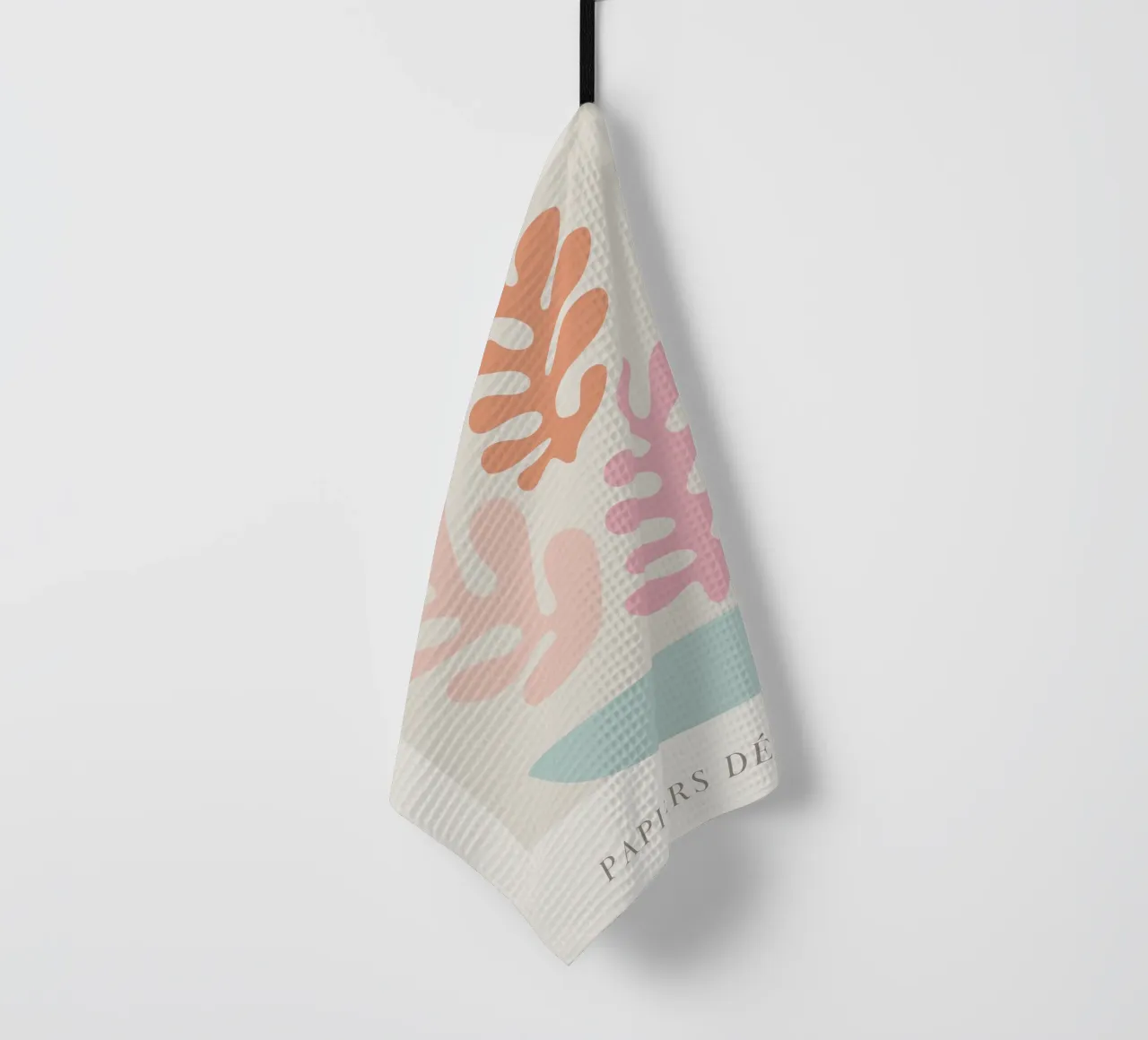 Motif de feuille abstrait et coloré - Impression d'art moderne torchon de Whole©
