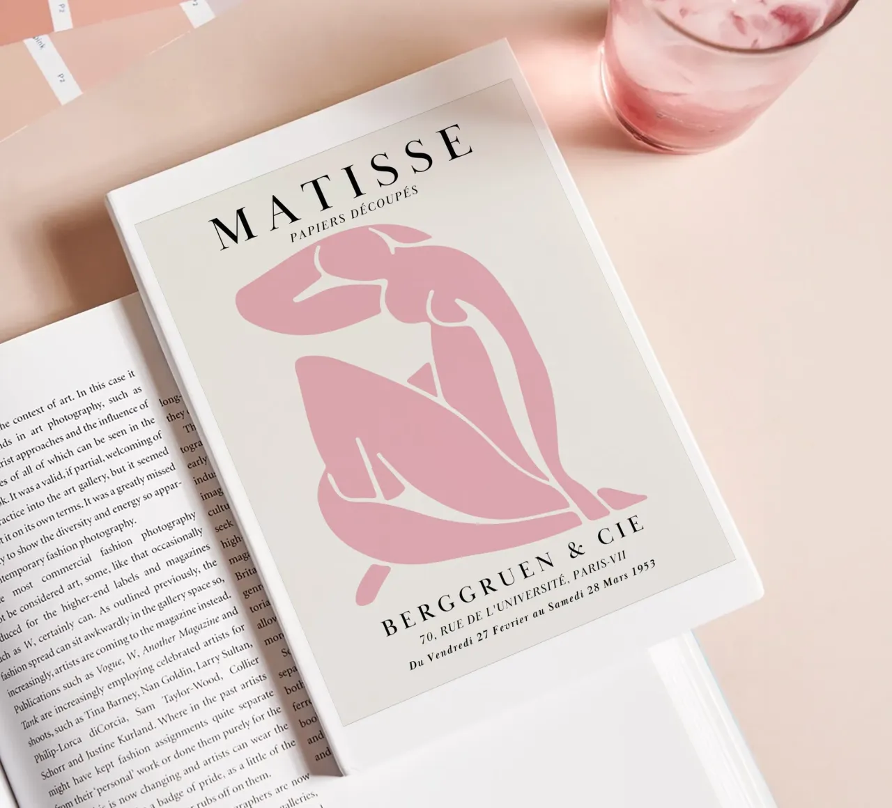 Abstract figure in pink - Matisse inspired artwork notebook by Whole©
