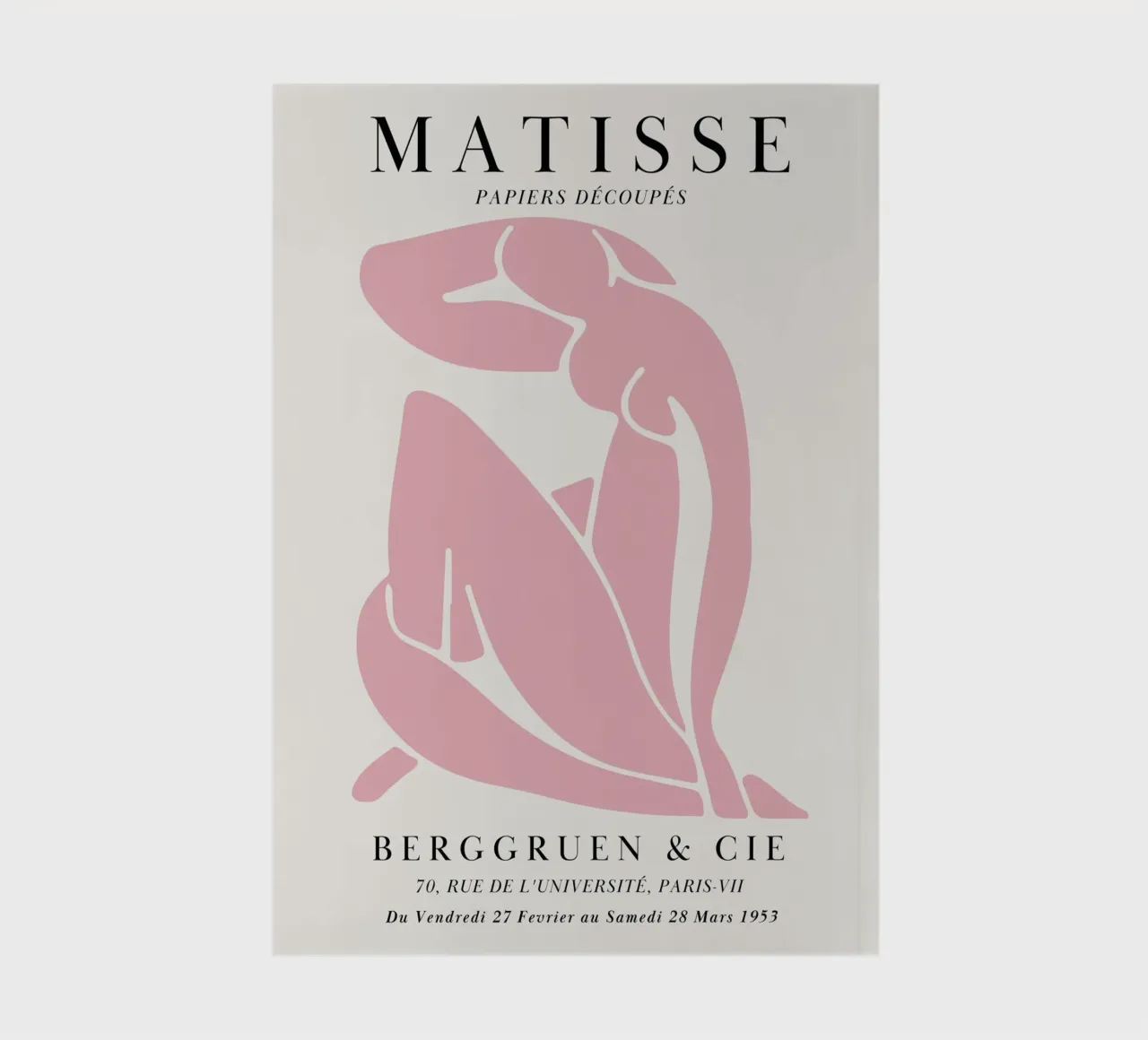 Abstract figure in pink - Matisse inspired artwork notebook by Whole©