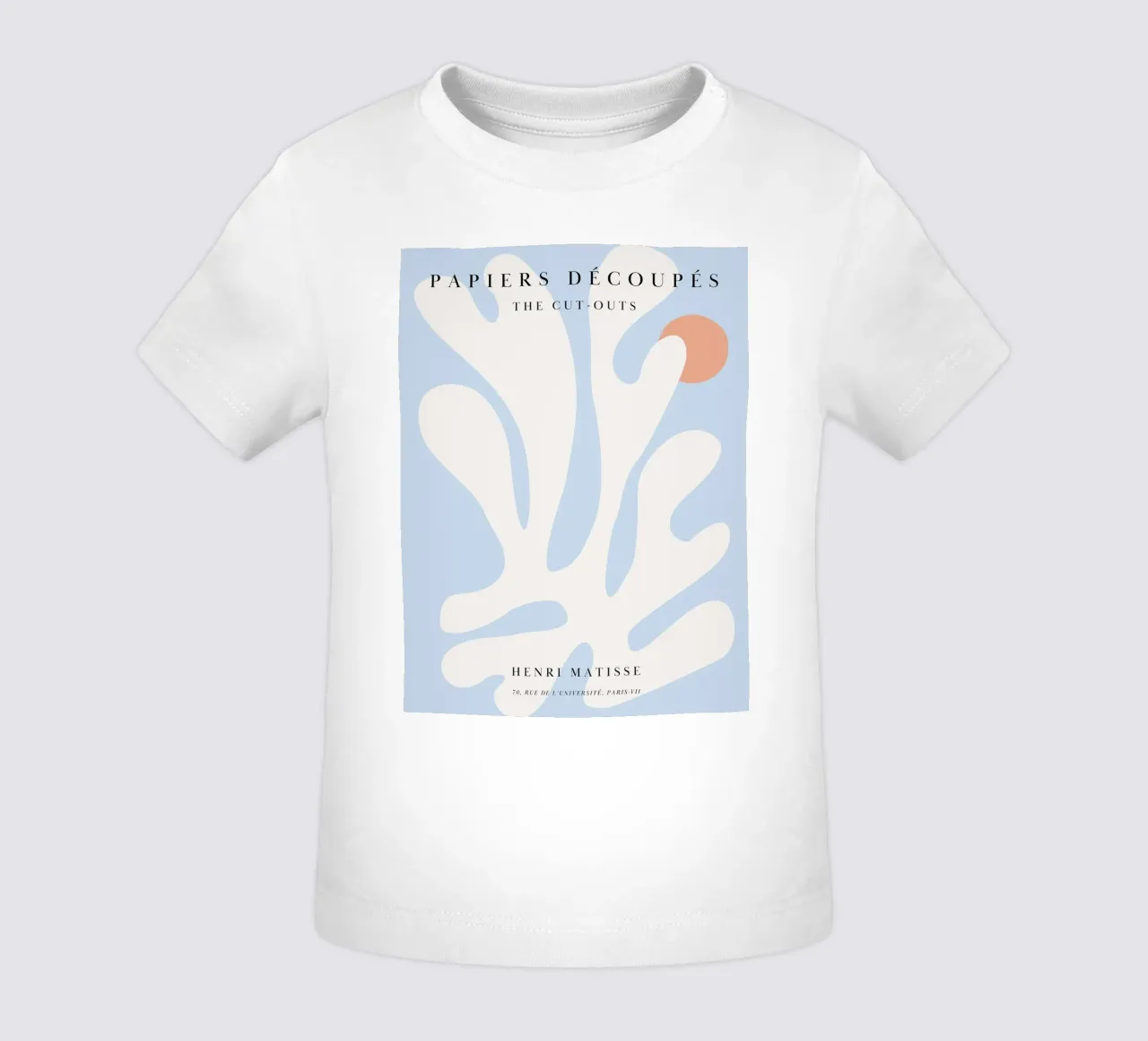 Motivo a silhouette di ispirazione matissiana in colori tenui maglietta neonato da Whole©