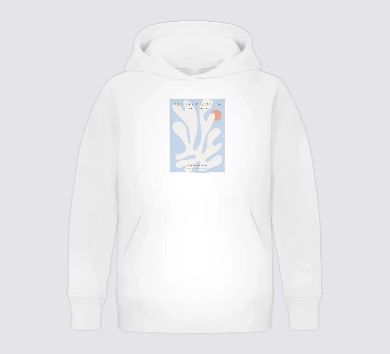 Motivo a silhouette di ispirazione matissiana in colori tenui felpa bambino con cappuccio da Whole©