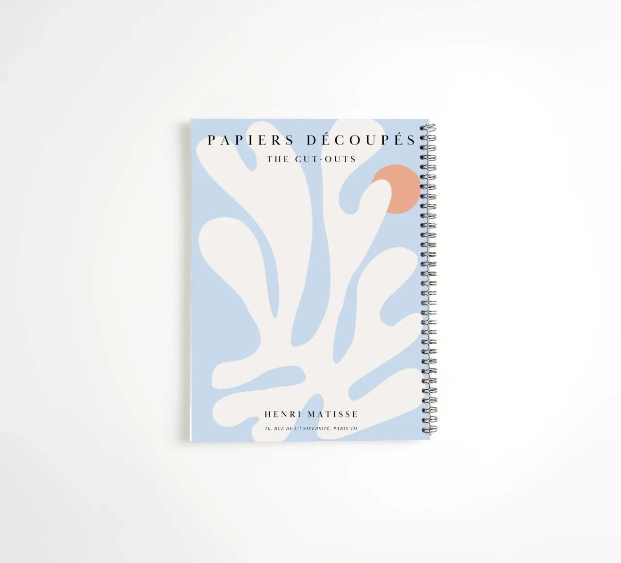 Matisse-inspired silhouette motif in soft colours spiral notebook by Whole©