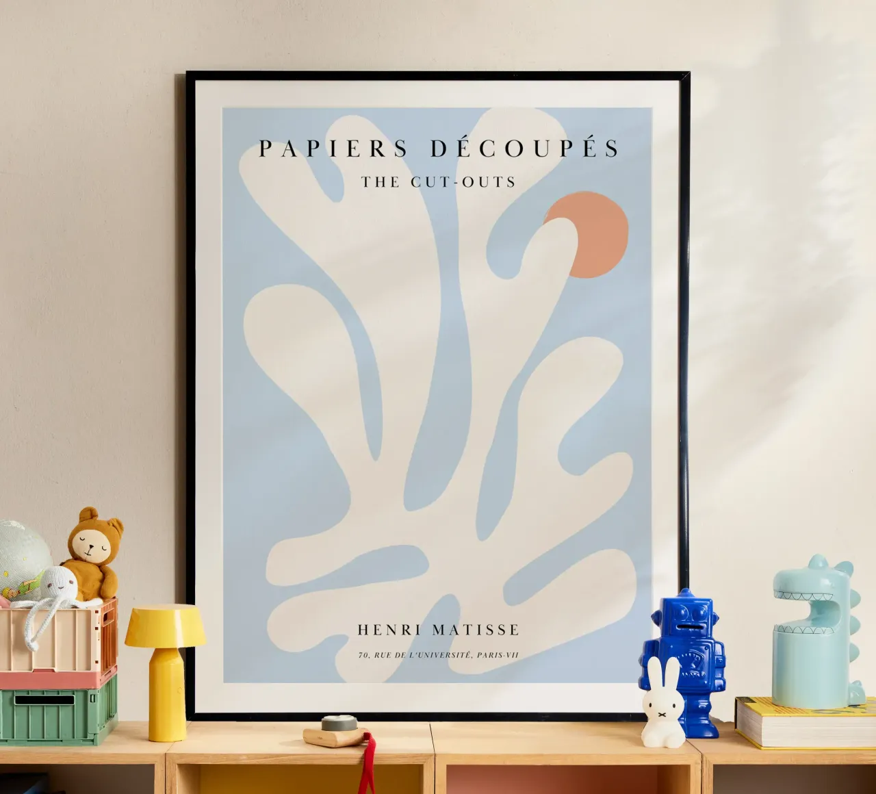 Matisse-inspired silhouette motif in soft colours hahnemühle by Whole©
