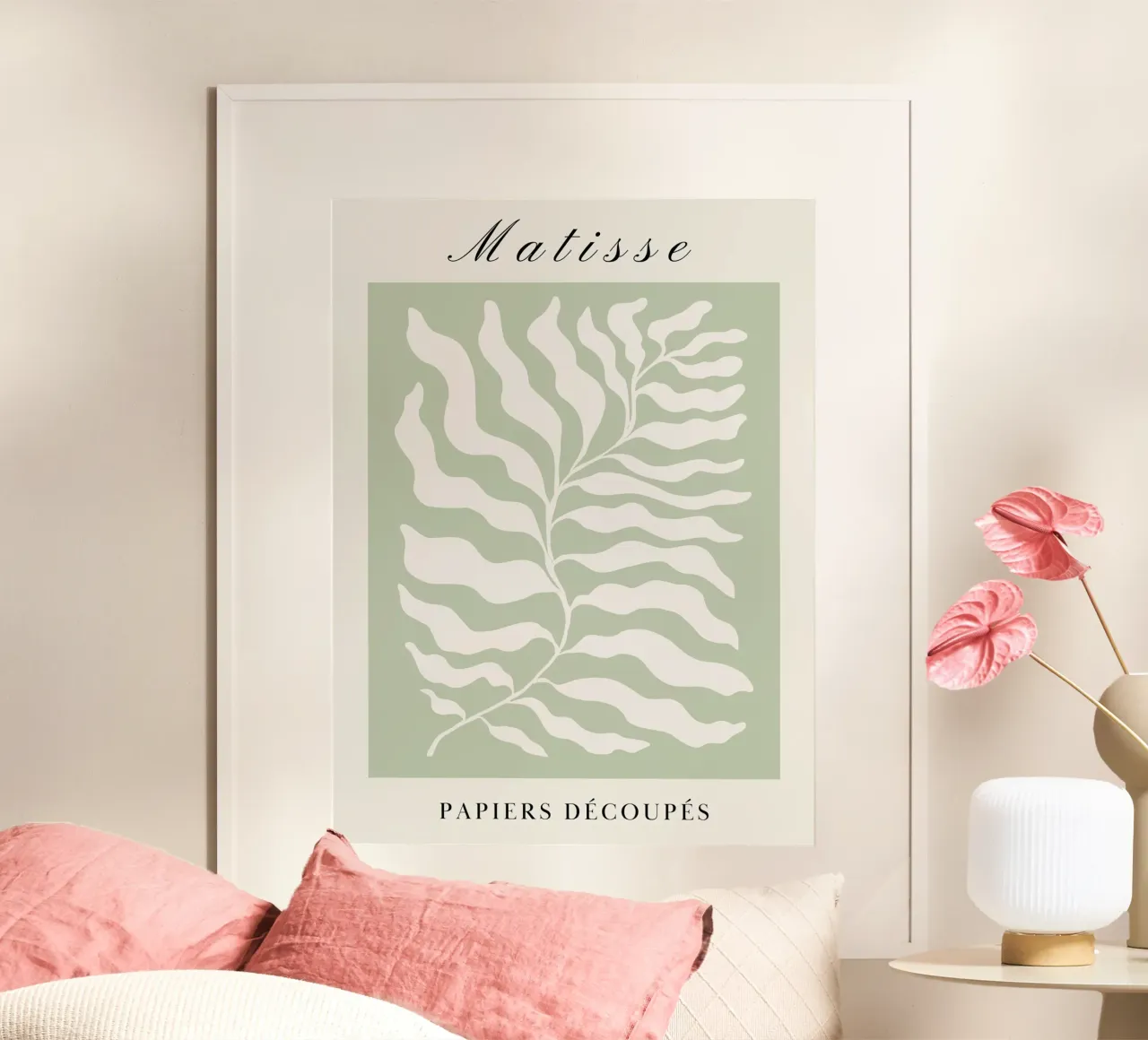 Abstract leaf motif - Matisse inspired artwork poster by Whole©