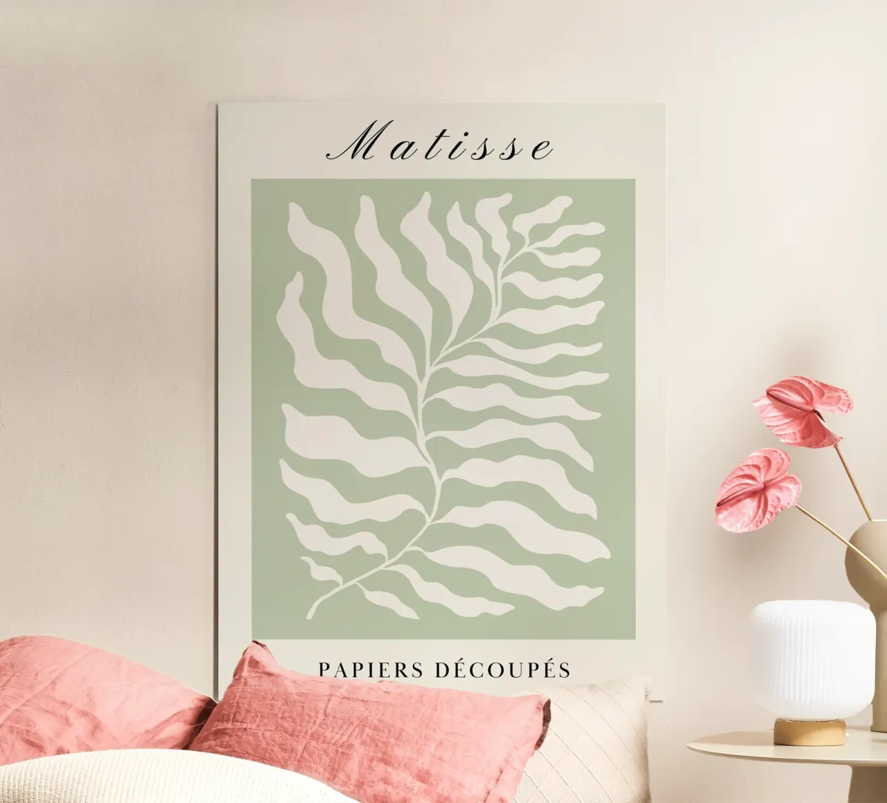 Abstract leaf motif - Matisse inspired artwork poster by Whole©