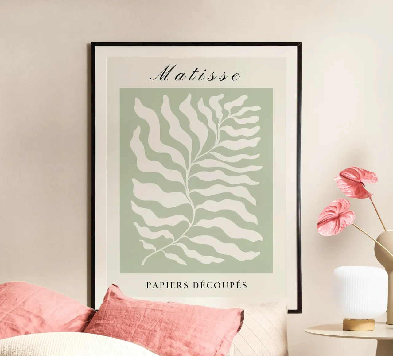 Abstract leaf motif - Matisse inspired artwork poster by Whole©