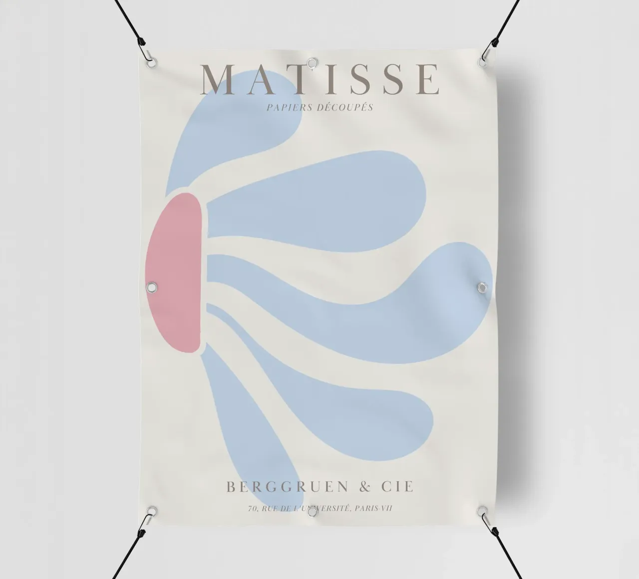 Forma astratta del fiore - Design ispirato a Matisse telo in pvc da Whole©