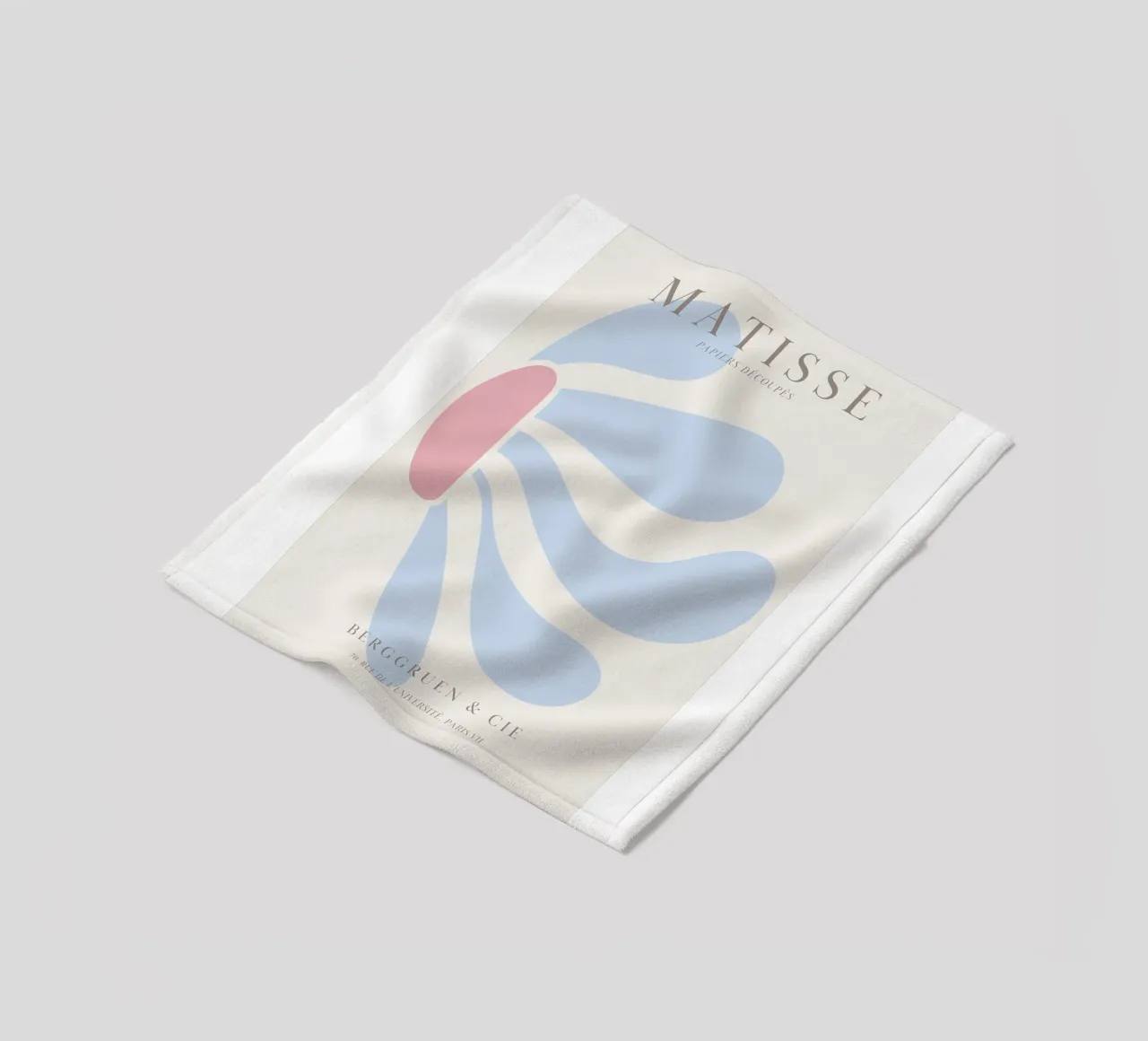 Abstracte bloemvorm - Op Matisse geïnspireerd ontwerp fleecedeken van Whole©