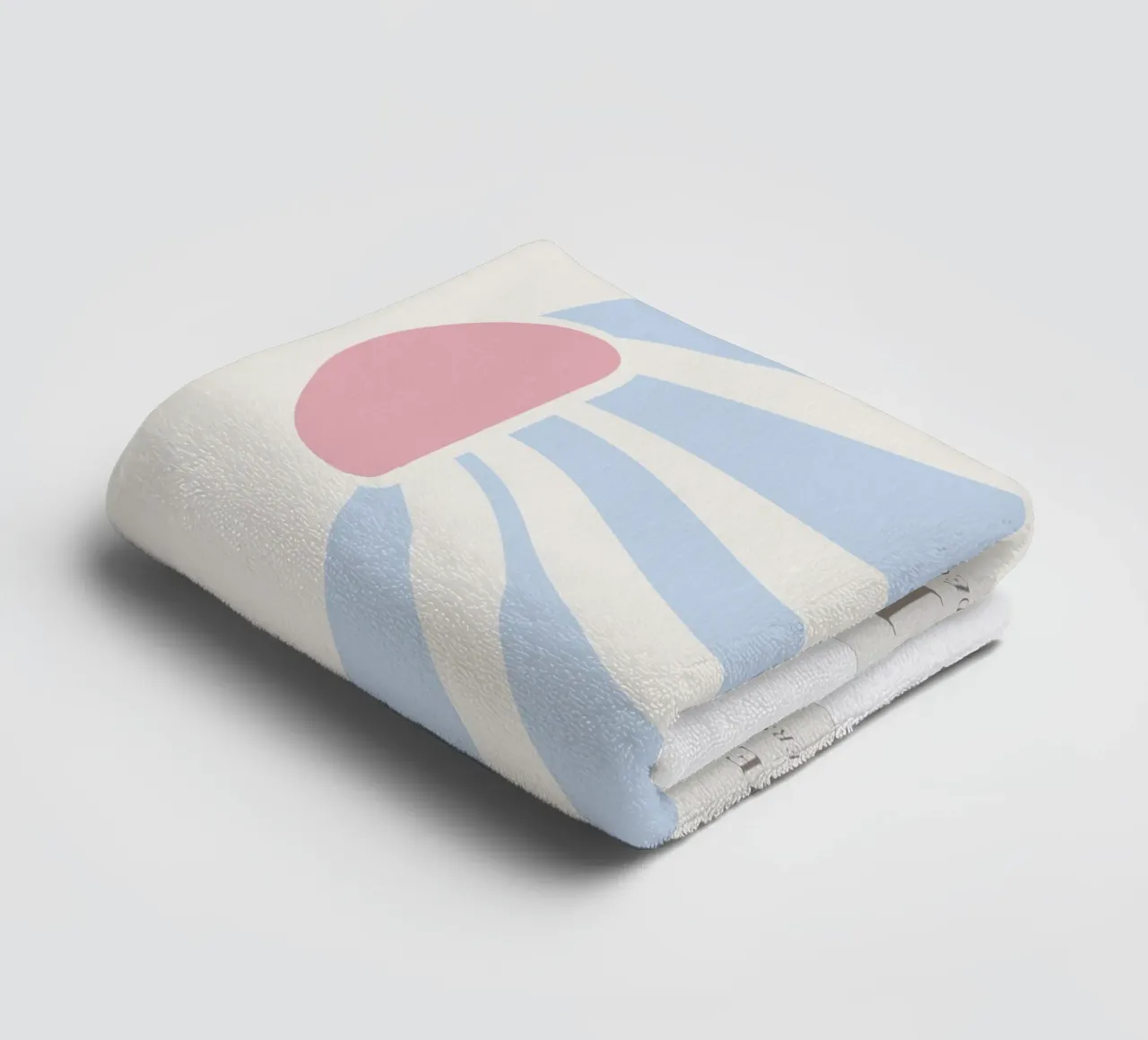 Abstracte bloemvorm - Op Matisse geïnspireerd ontwerp badhanddoek van Whole©