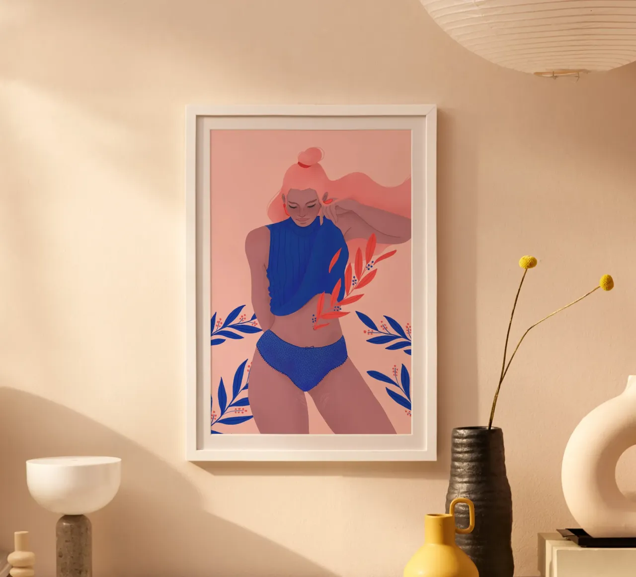 Veronika Grenzebach - Rimarrò con i laghi nella mia mente poster con telaio in alluminio da The Artcircle