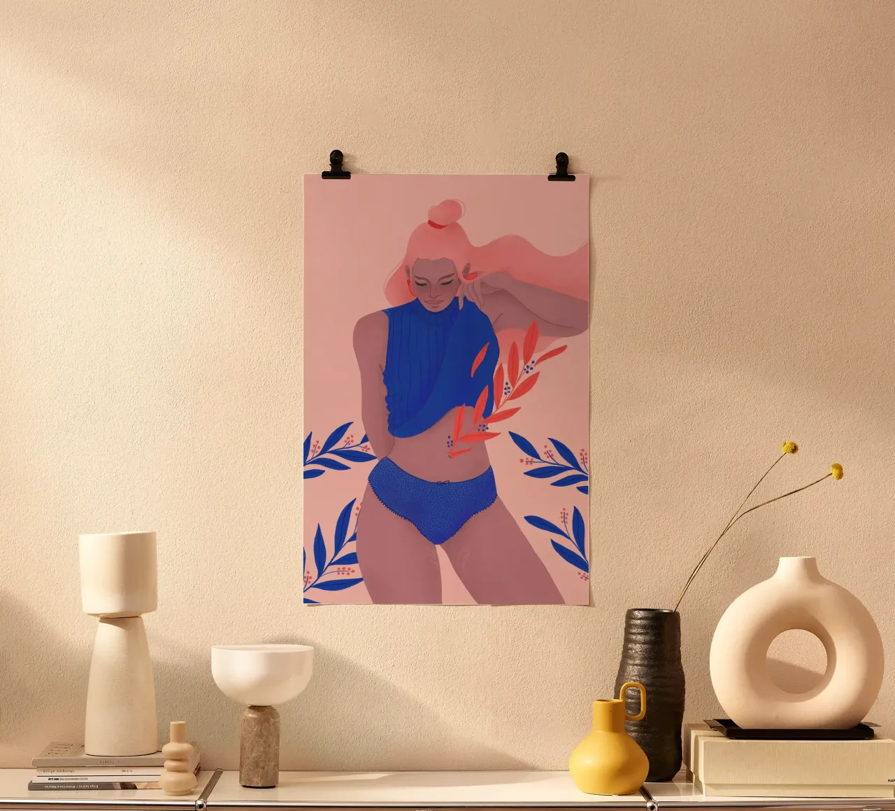 Veronika Grenzebach - Rimarrò con i laghi nella mia mente poster con telaio in alluminio da The Artcircle