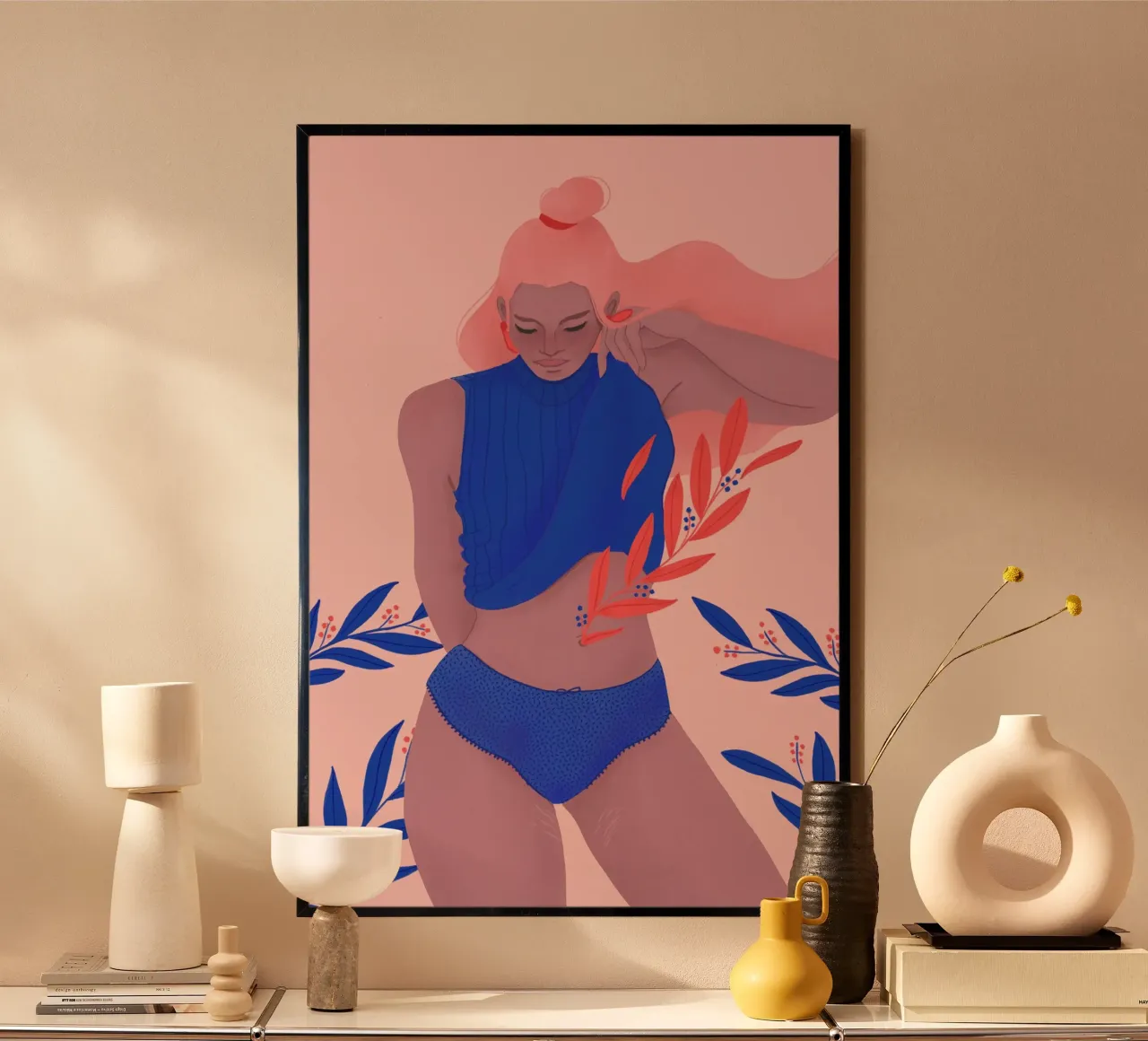 Veronika Grenzebach - Rimarrò con i laghi nella mia mente poster con telaio in alluminio da The Artcircle