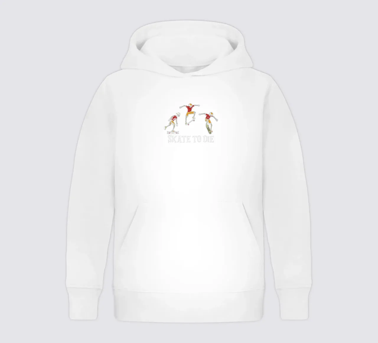 SKATE TO DIE felpa bambino con cappuccio da edsonramosart