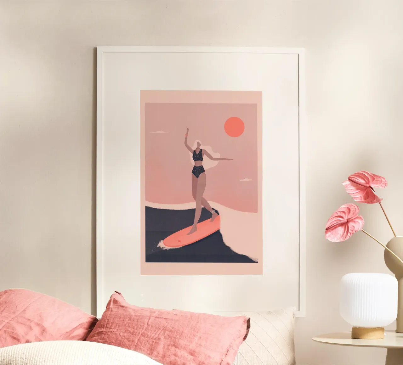 Veronika Grenzebach - Into the surf poster con telaio in alluminio da The Artcircle