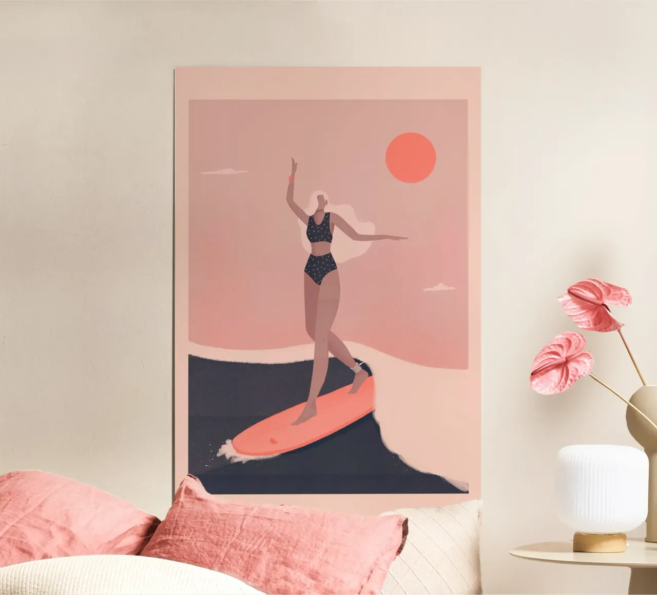 Veronika Grenzebach - Into the surf poster con telaio in alluminio da The Artcircle
