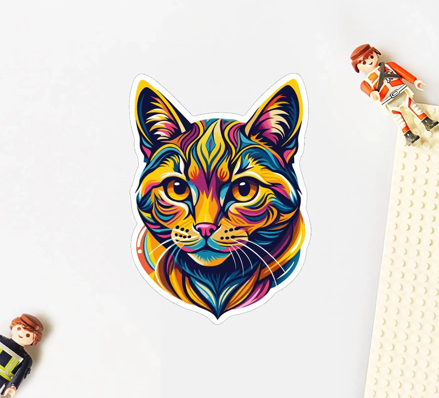 Kattenliefhebbers sticker van Artnesia