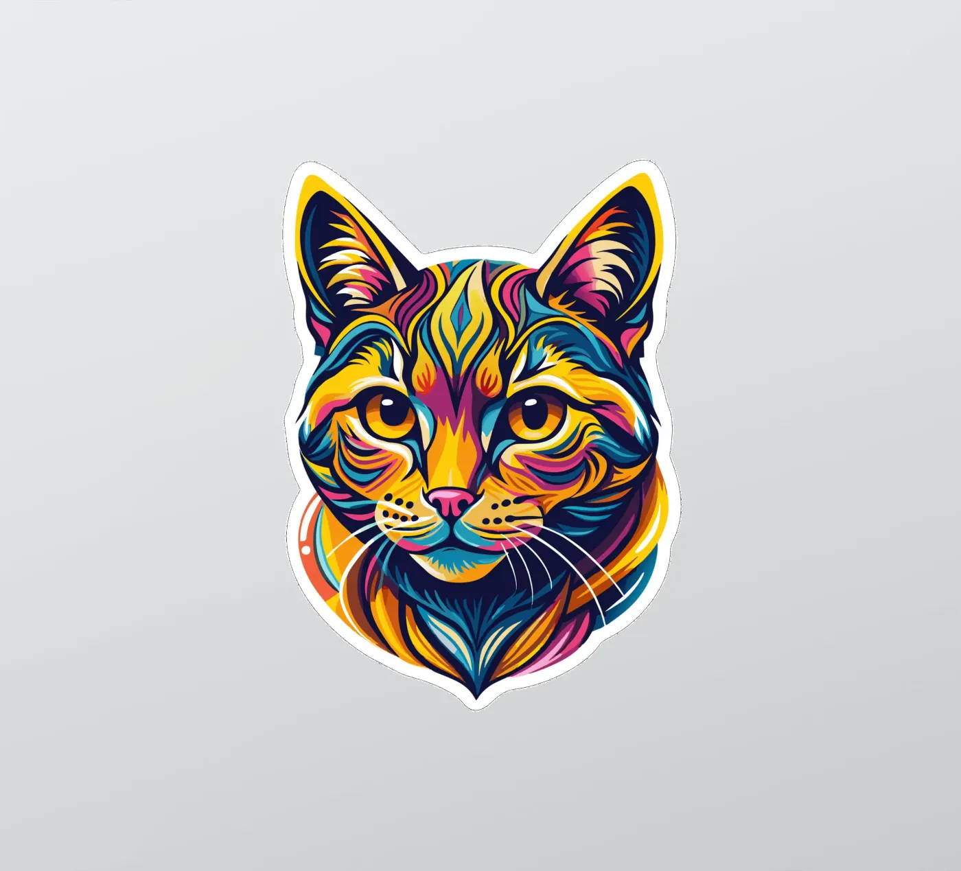 Kattenliefhebbers sticker van Artnesia