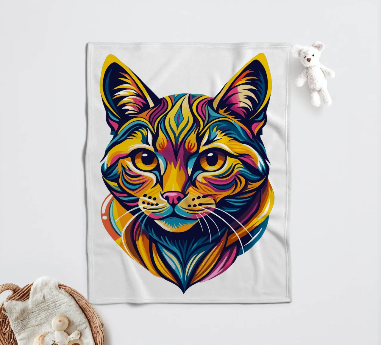 Cat Lovers Fleecedecke von Artnesia