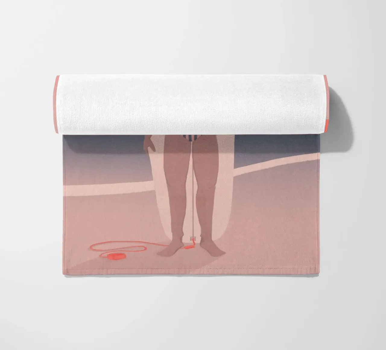 Veronika Grenzebach - Red Sky Blue Sea beach towel by The Artcircle