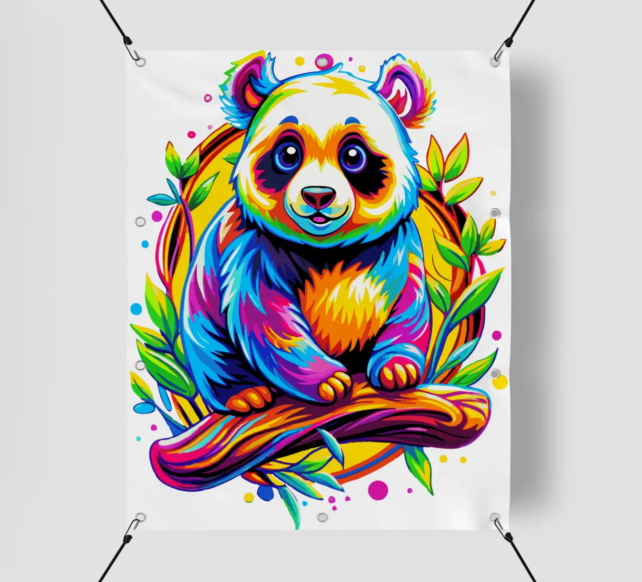 Orso panda carino telo in pvc da Artnesia