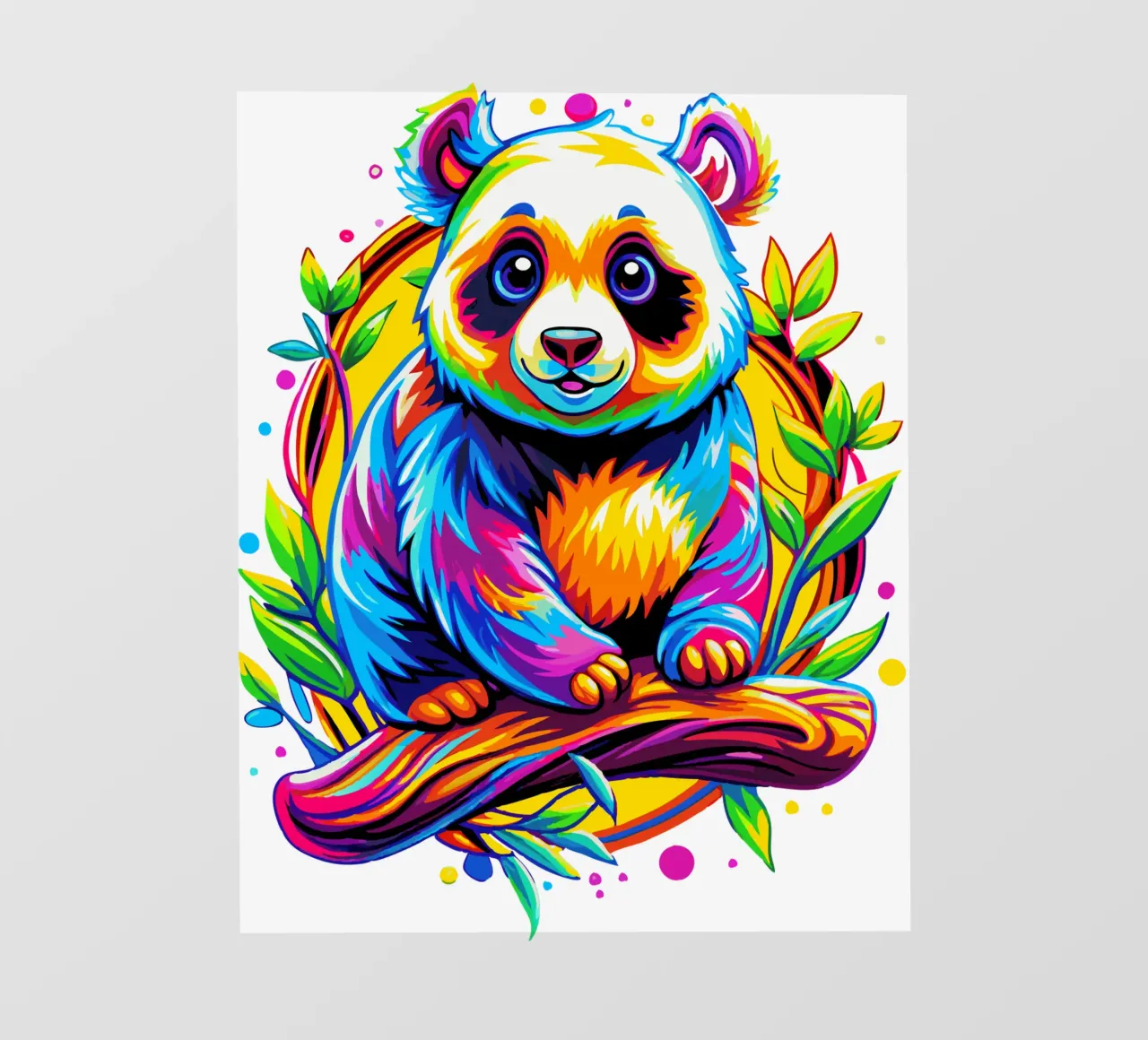 Orso panda carino telo in pvc da Artnesia
