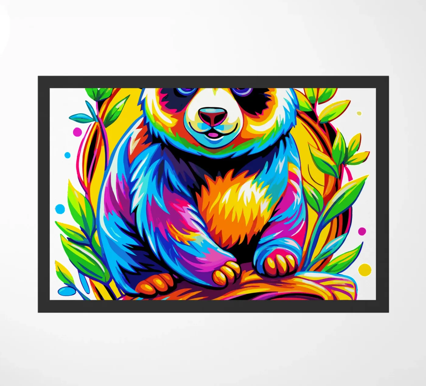 Cute Panda Bear doormat by Artnesia