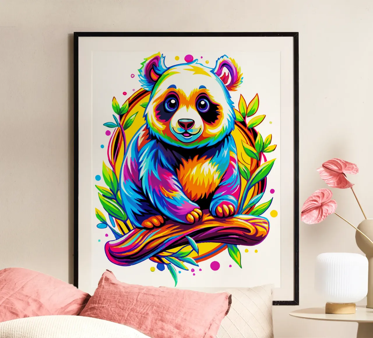 Cute Panda Bear poster by Artnesia