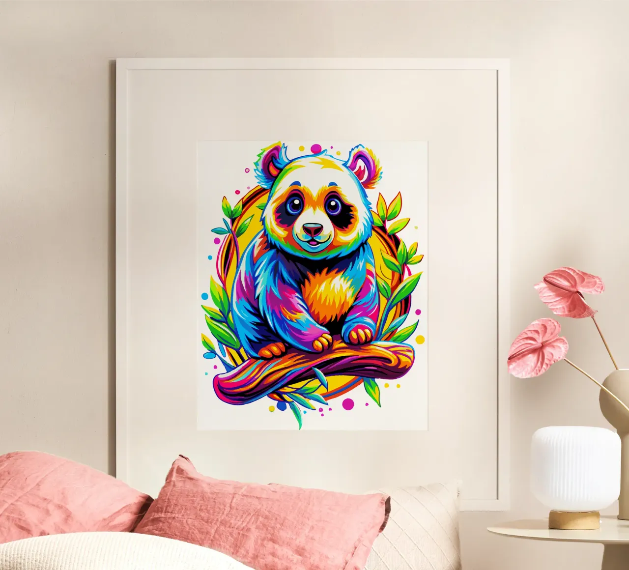 Cute Panda Bear poster by Artnesia