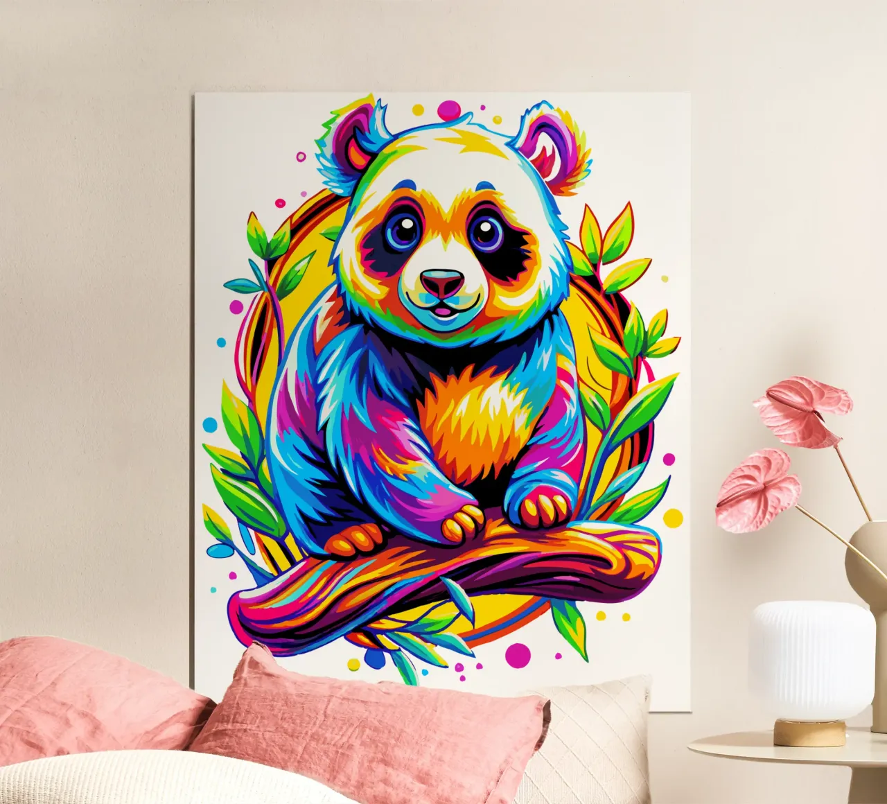 Cute Panda Bear poster by Artnesia