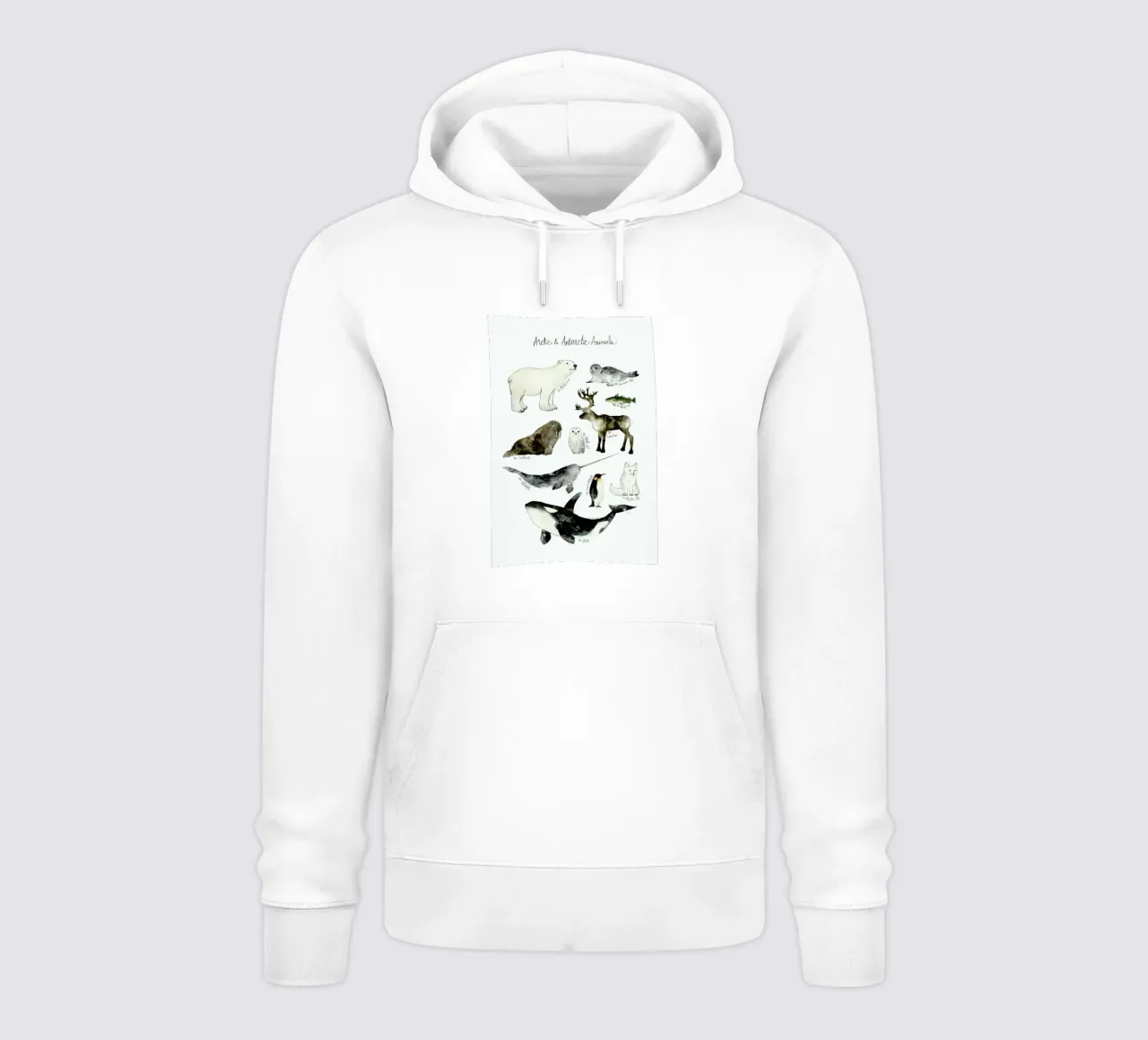 Arctic and Antarctic Animals felpa con cappuccio da Amy Hamilton