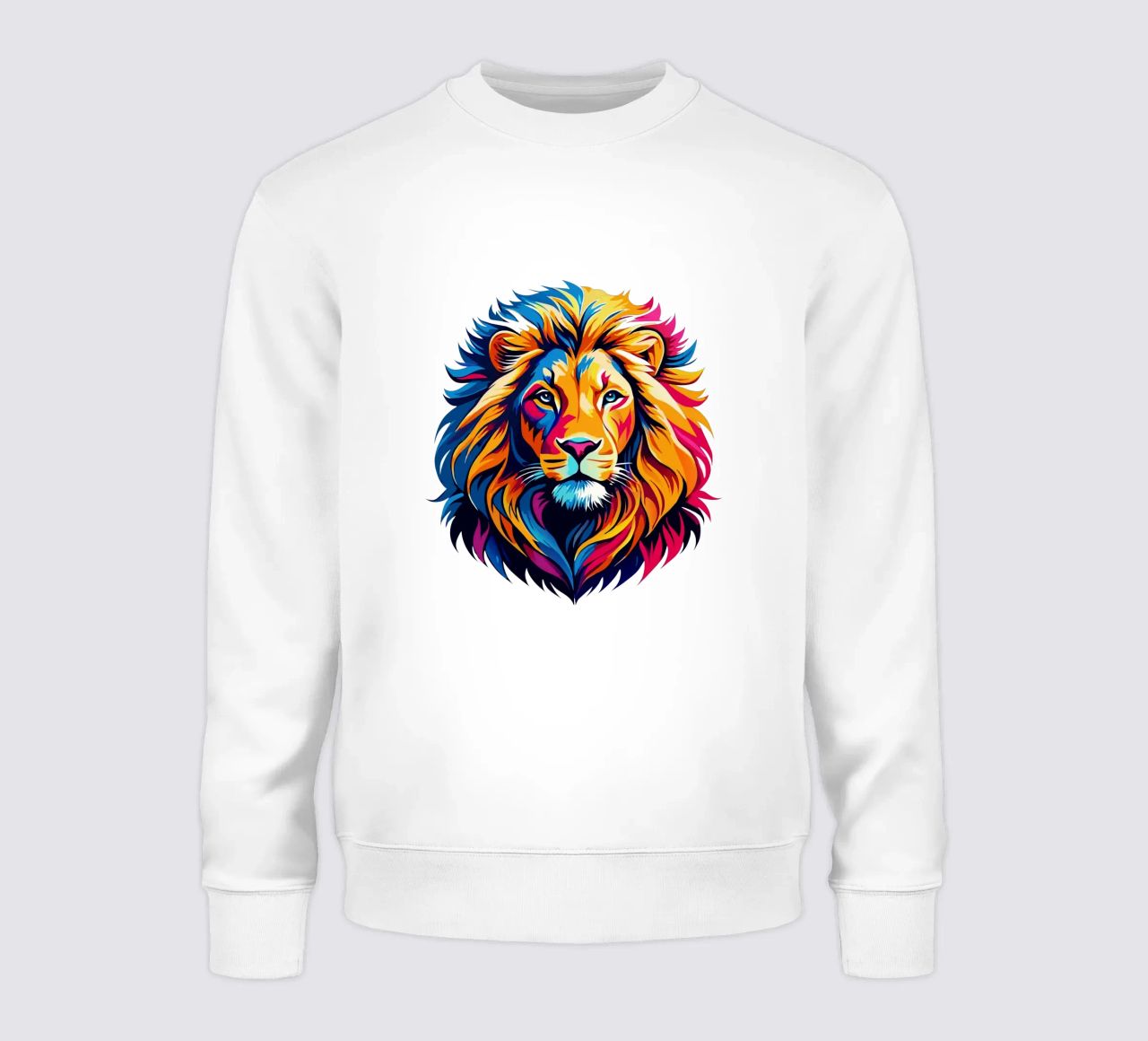 Testa del Re Leone Colori vibranti felpa da Artnesia