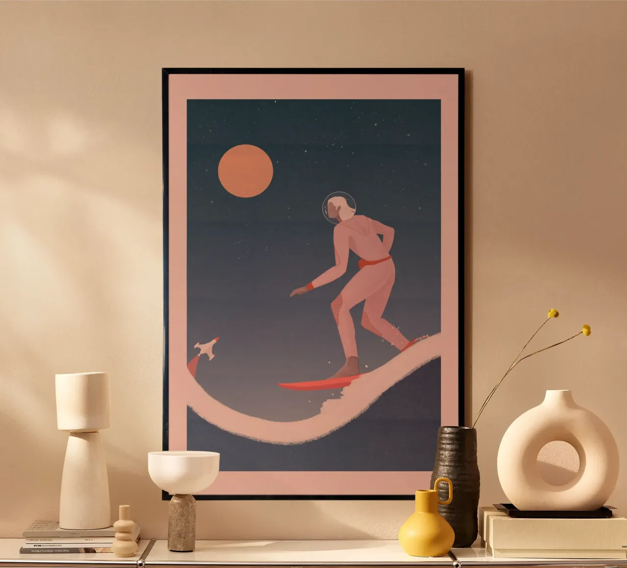Veronika Grenzebach - Navegar en otros planetas poster con marco de aluminio de The Artcircle