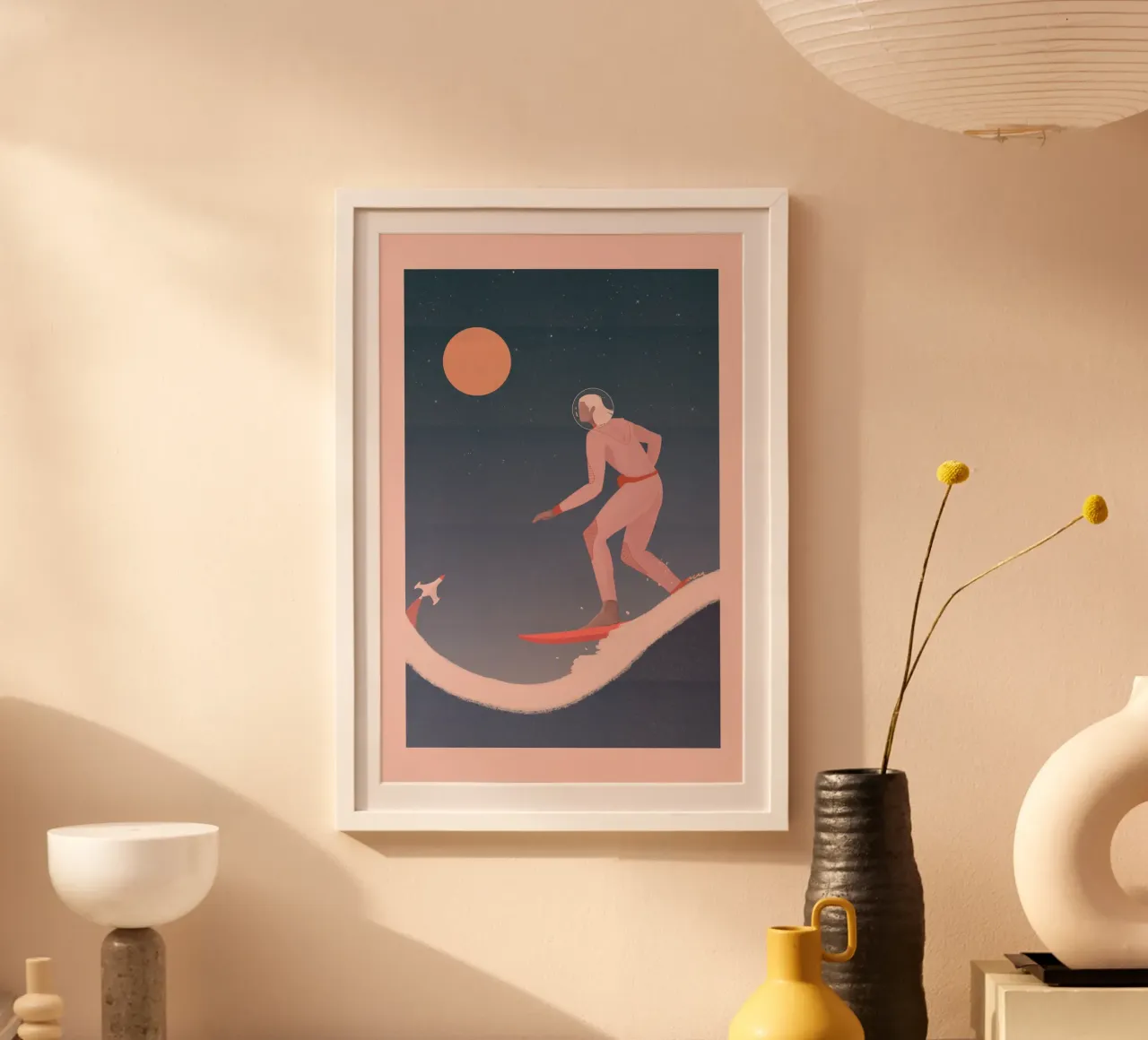 Veronika Grenzebach - Navegar en otros planetas poster con marco de aluminio de The Artcircle