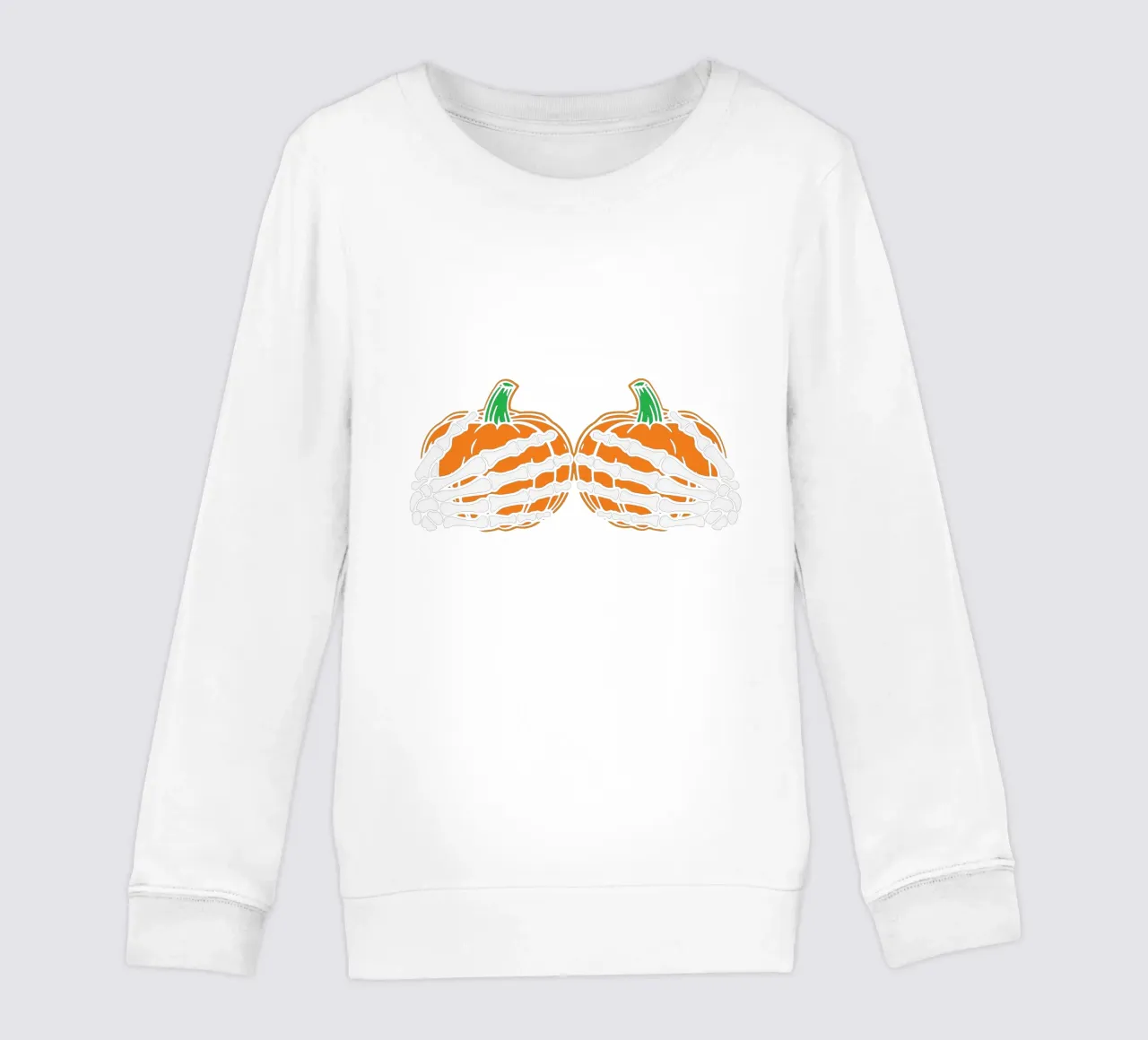 Pumpkins wrapped with skeleton hands felpa bambino da edsonramosart