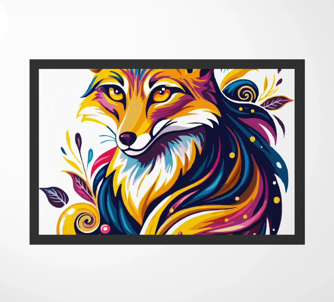 Radiant Fox Whimsy doormat by Artnesia