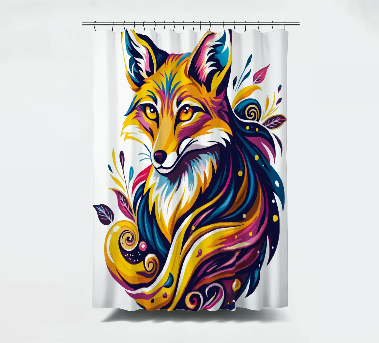 Strahlender Fuchs Whimsy Duschvorhang von Artnesia