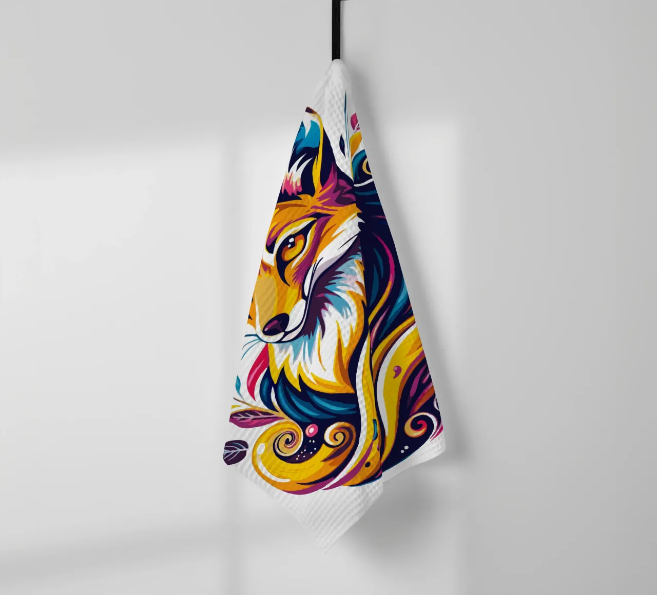 Strahlender Fuchs Whimsy Geschirrtuch von Artnesia