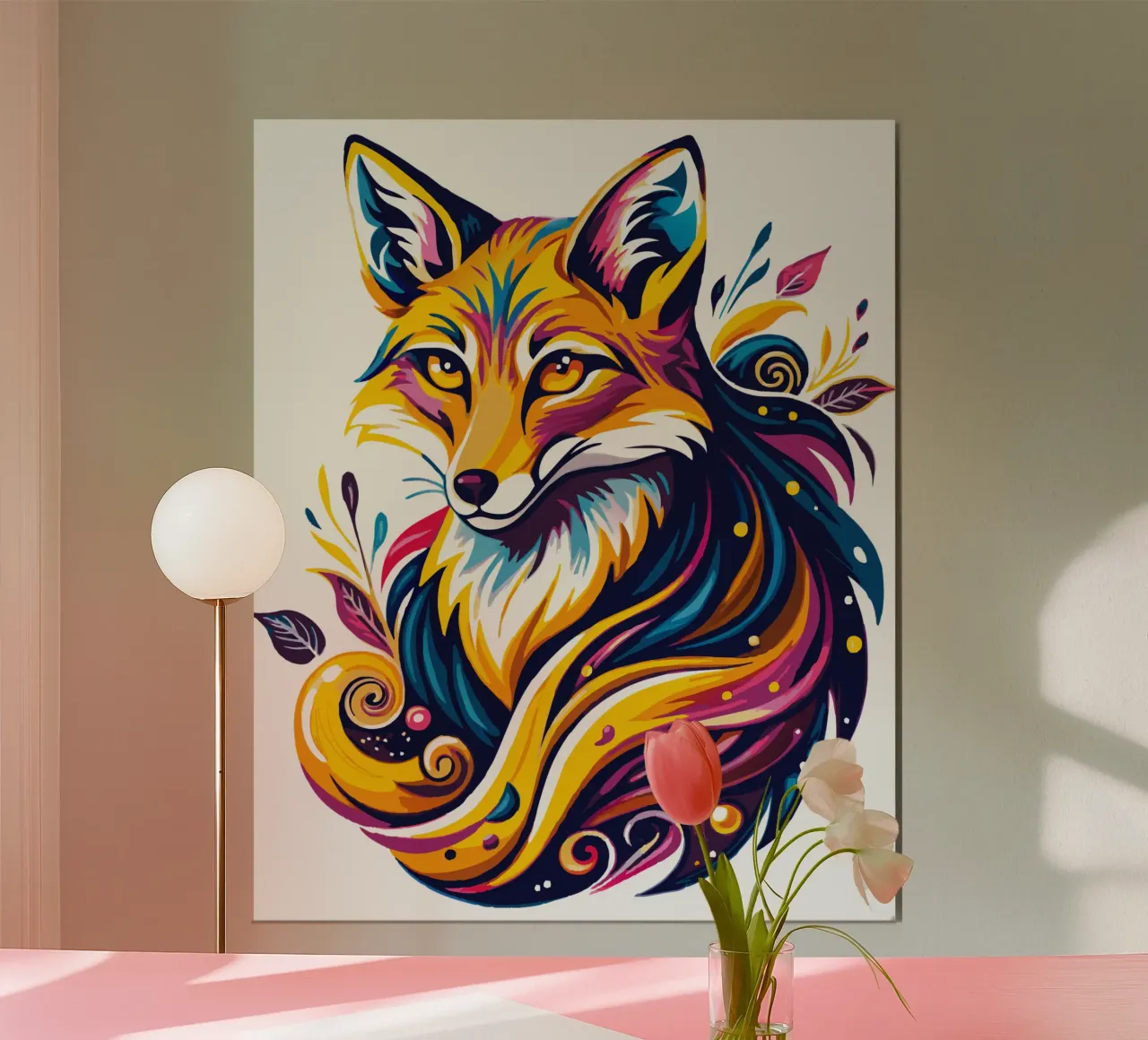 Stralende vos eigenzinnigheid poster van Artnesia