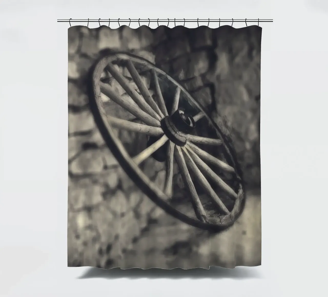Waggon Wheel shower curtain by Dave Hare Photography