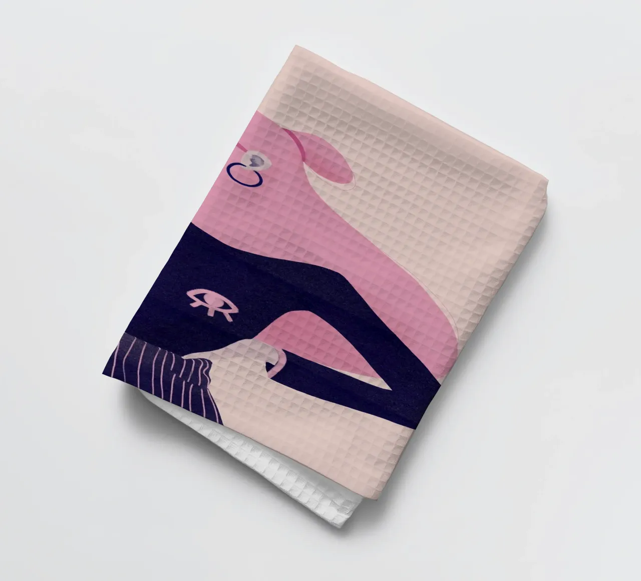 Veronika Grenzebach - Want to eat her Hair tea towel by The Artcircle