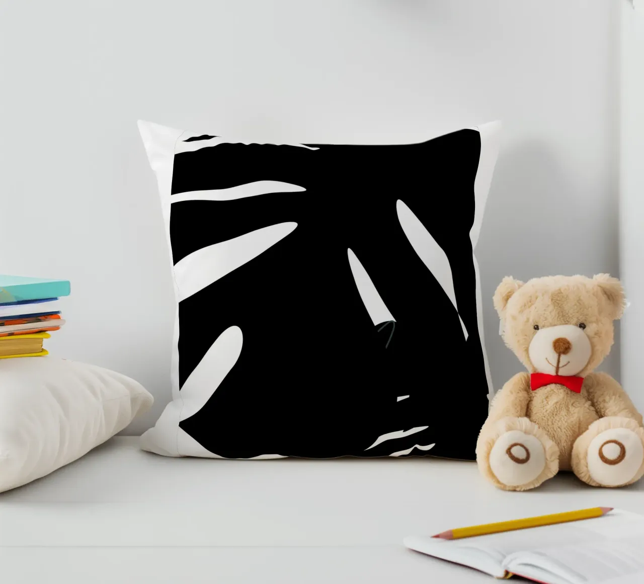 Foliage black and white cuscino da LisaArtes