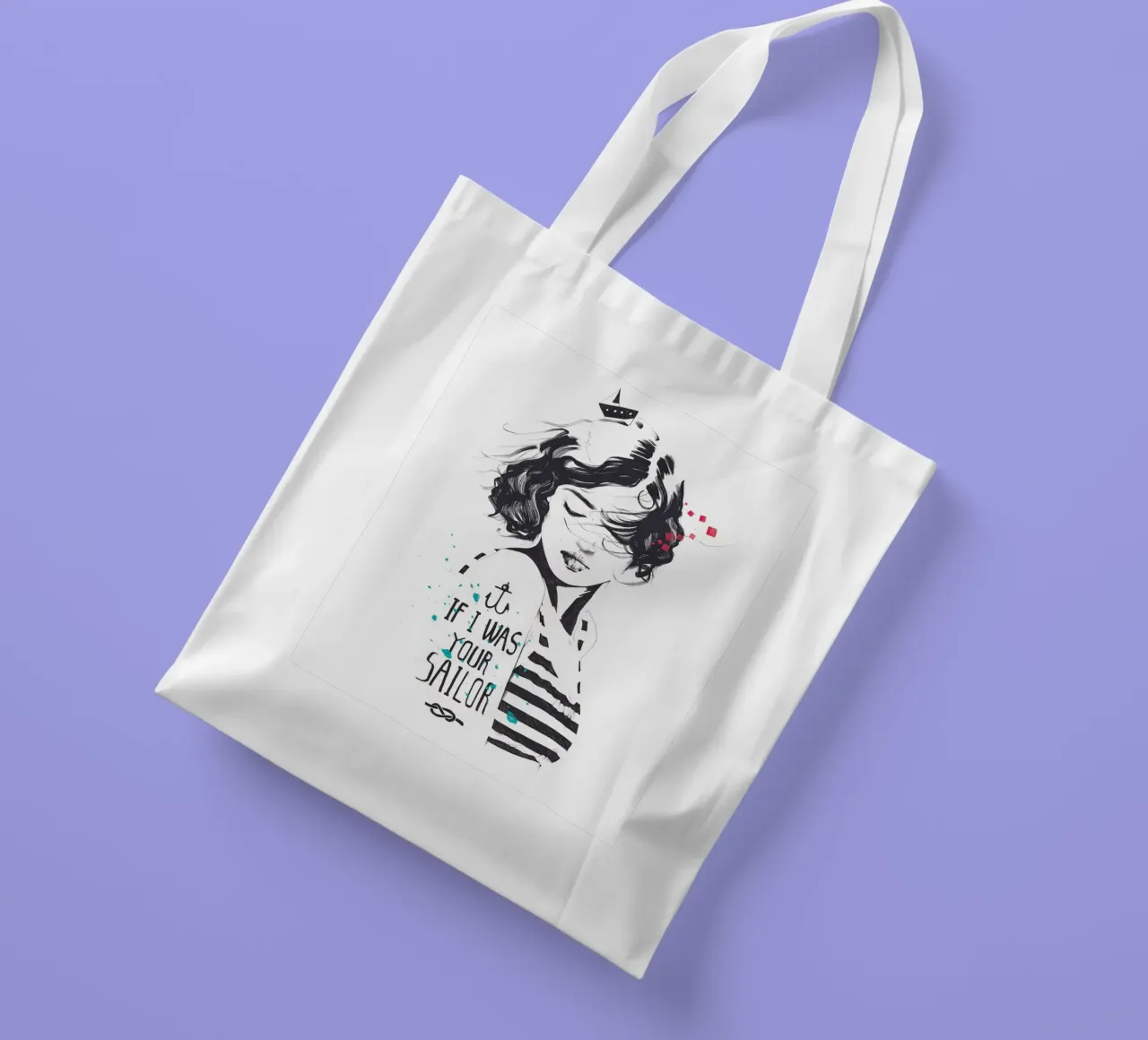 If I Was Your Sailor borsa in juta da Manuel Rebollo