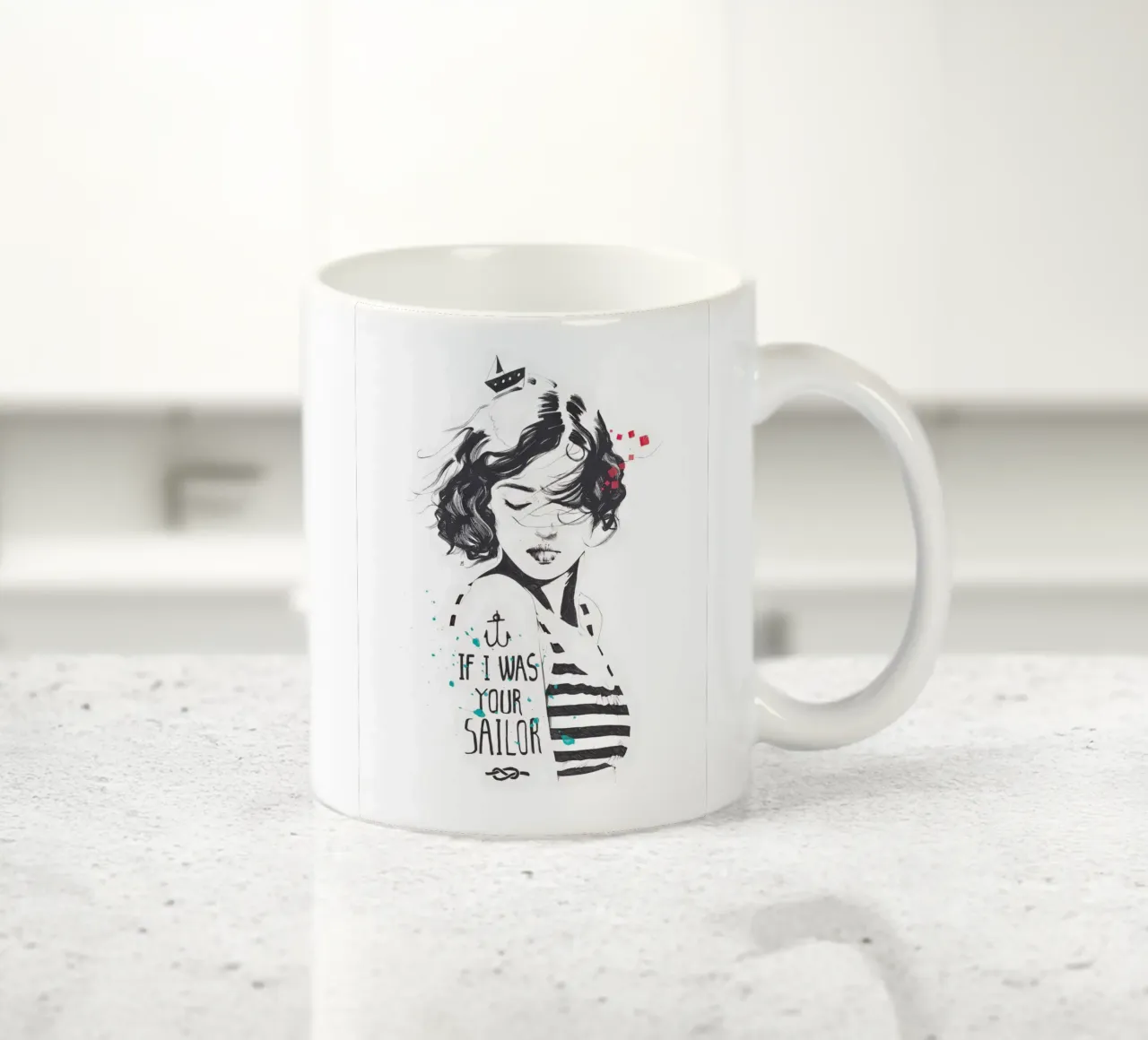If I Was Your Sailor tazza in ceramica da Manuel Rebollo