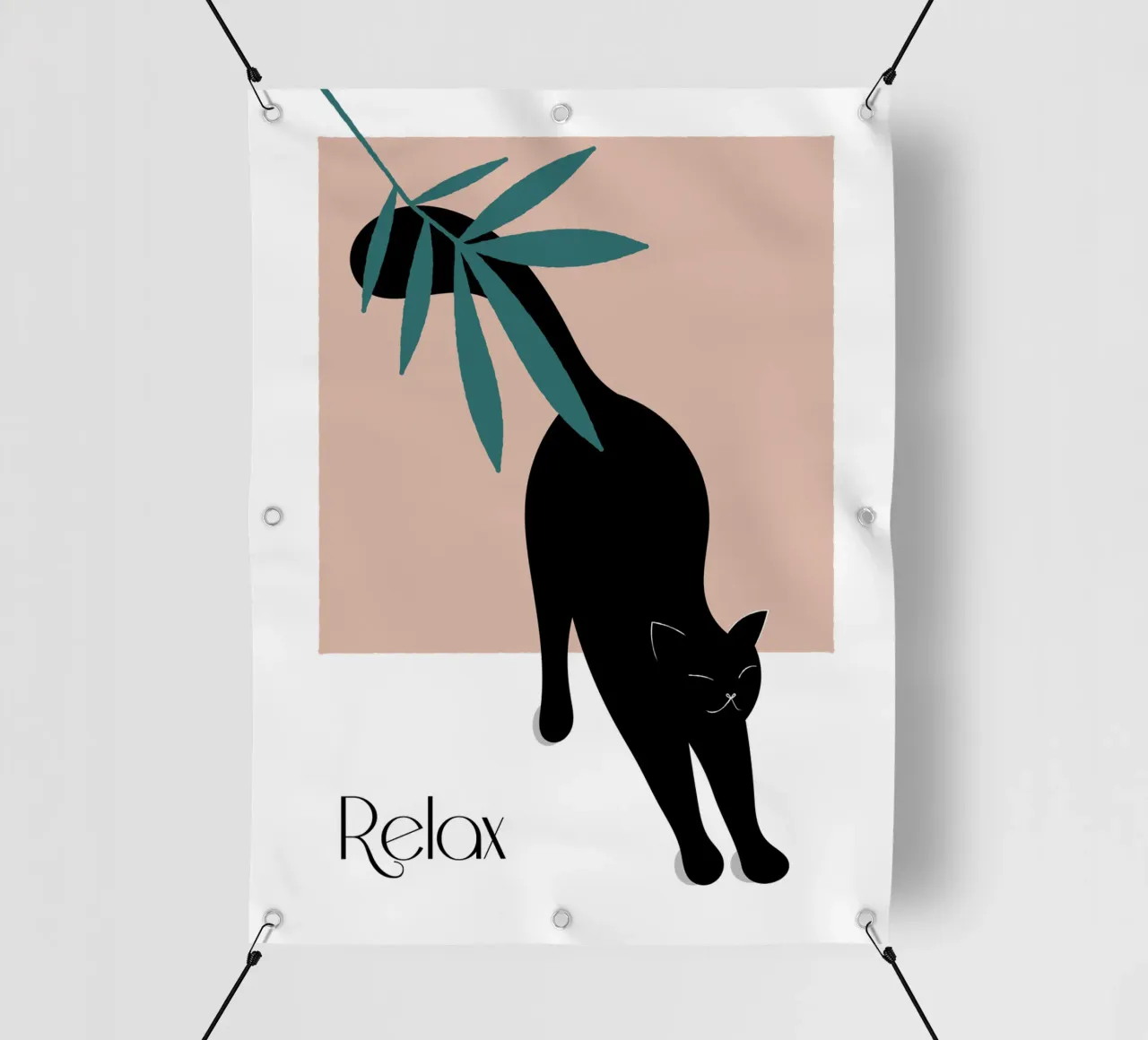 Relax Black Cat telo in pvc da natural neutral
