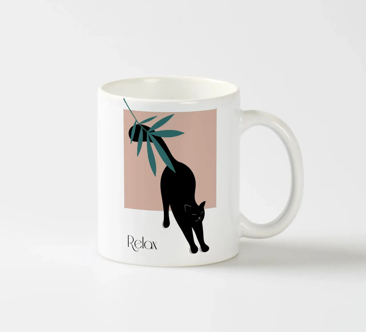 Relax Black Cat tazza in ceramica da natural neutral