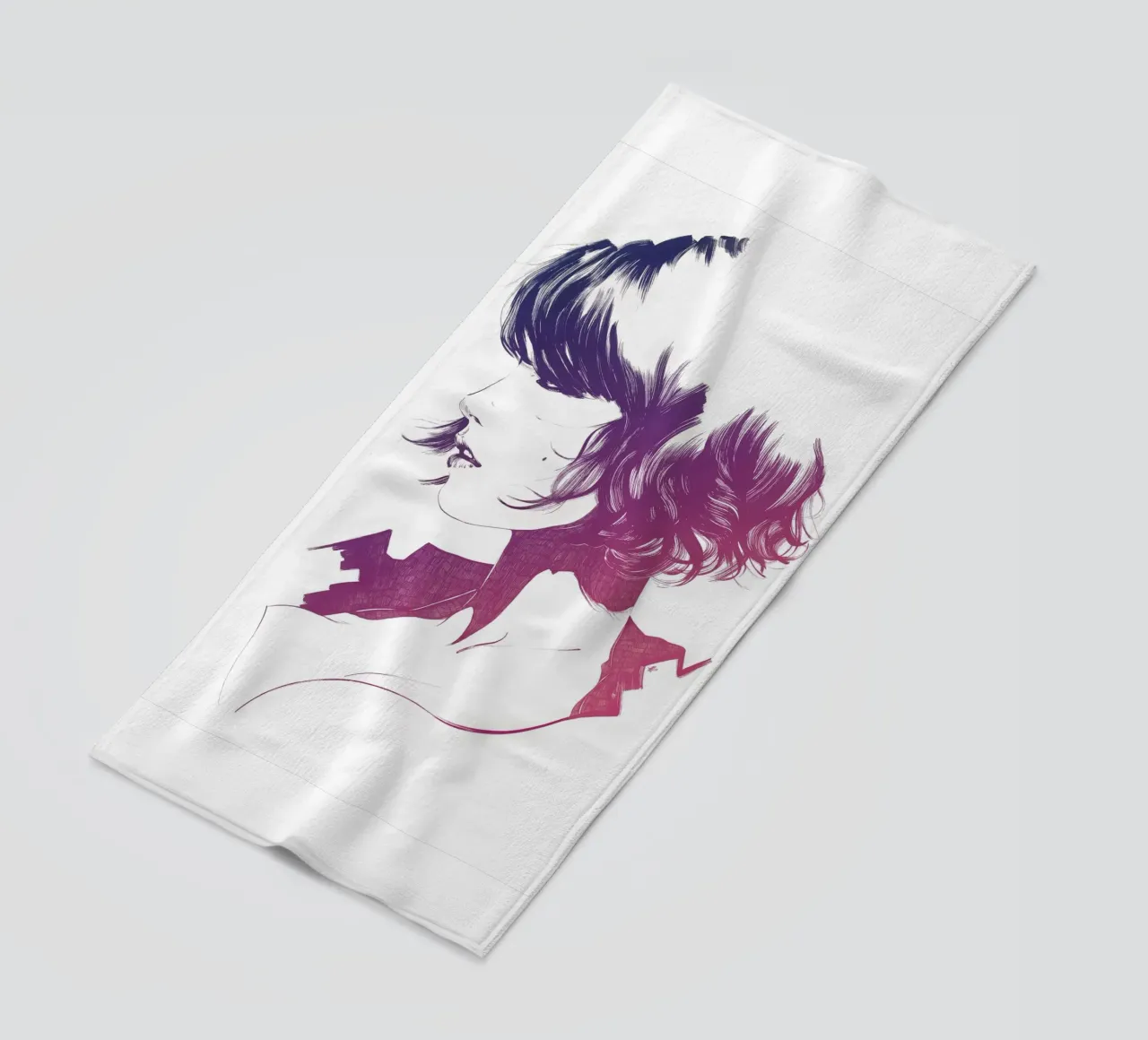 Supergirl beach towel by Manuel Rebollo