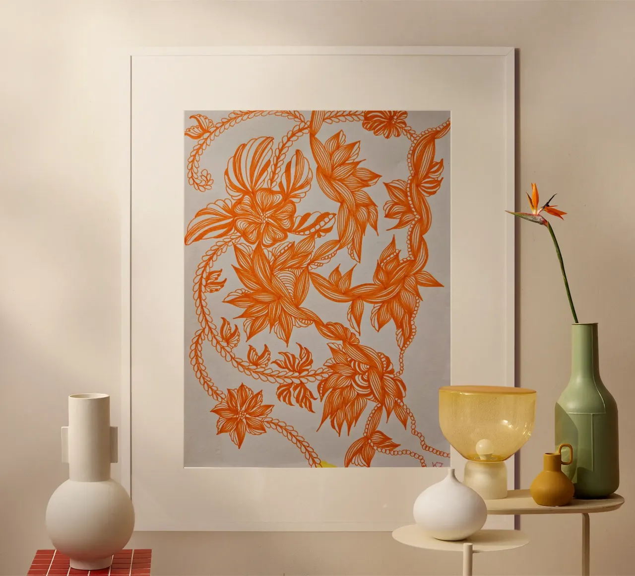 JARDIN SOLAIRE poster con telaio in legno da L'Atelier des merveilles
