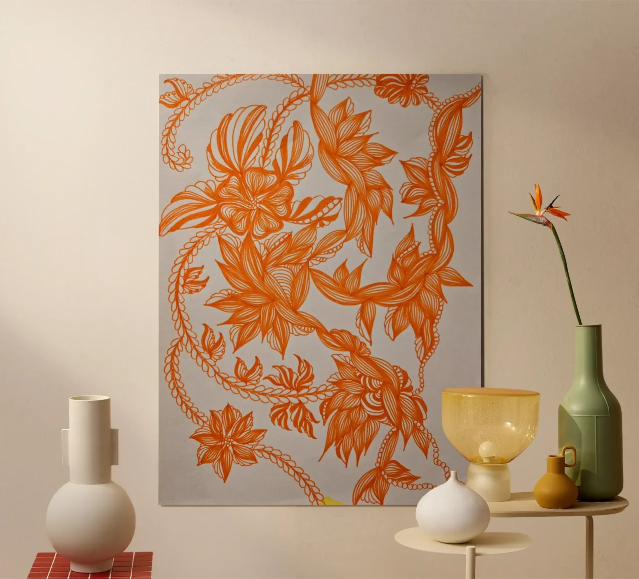 JARDIN SOLAIRE poster con telaio in legno da L'Atelier des merveilles